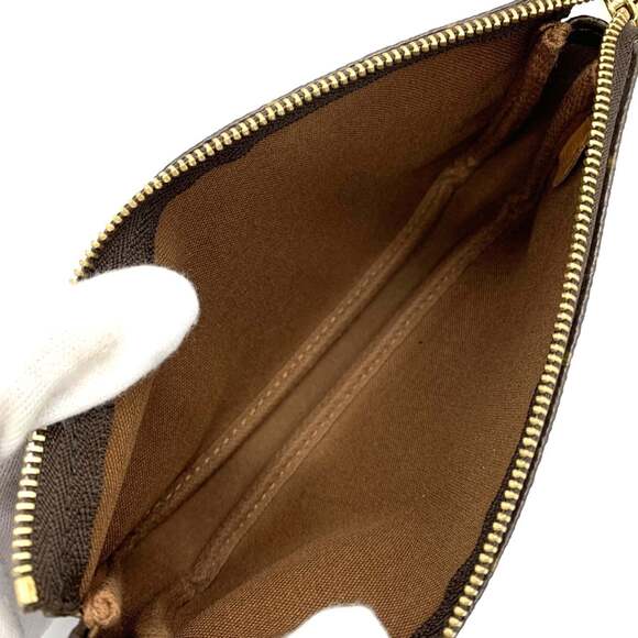 LOUIS VUITTON Authentic Brown Monogram Canvas Pochette Pouch - Picture 7 of 9